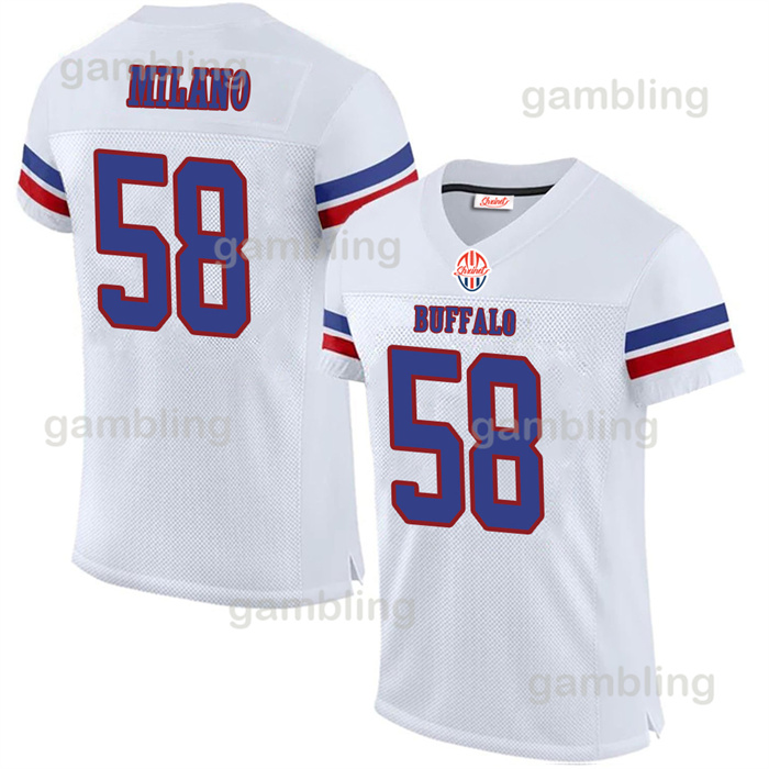 Mens/Youth/Women Custom Football Jerseys Keon Dalton Kincaid Allen Damar Ham Dawson Knox Jim Kelly Jersey
