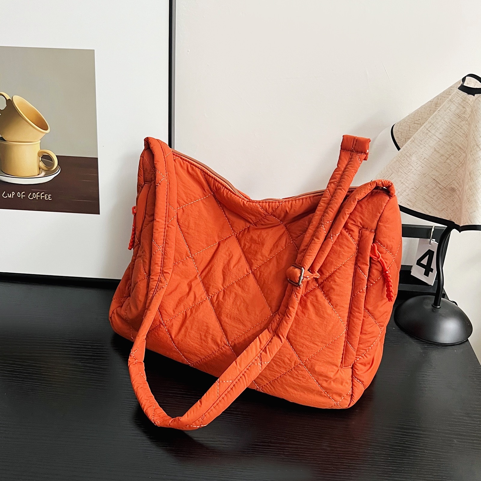 embroidered thread shoulder bag, hand-held crossbody tote bag for women