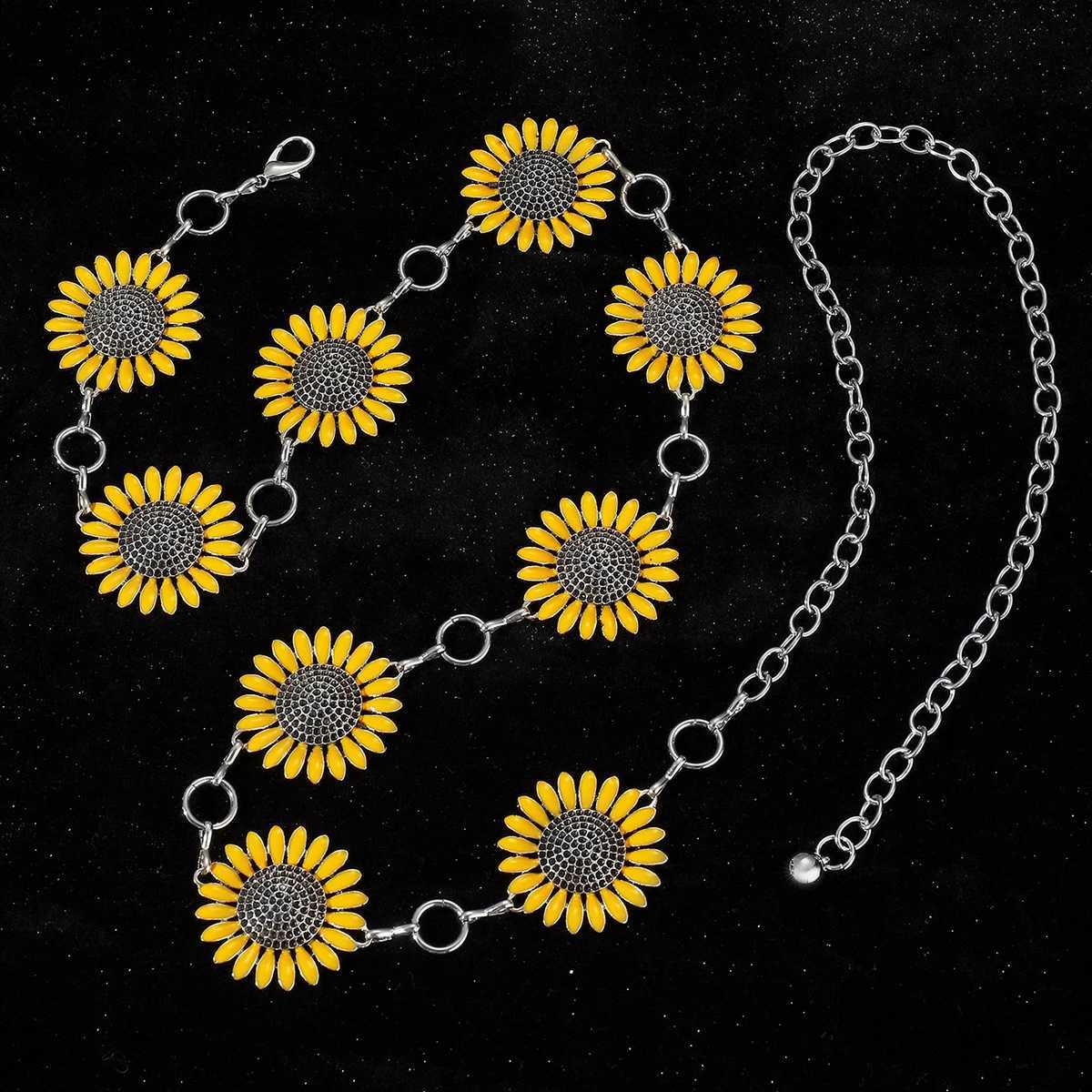 Daisy Fashion Versatile Decorative Dress Womens Waist Chain Y240911