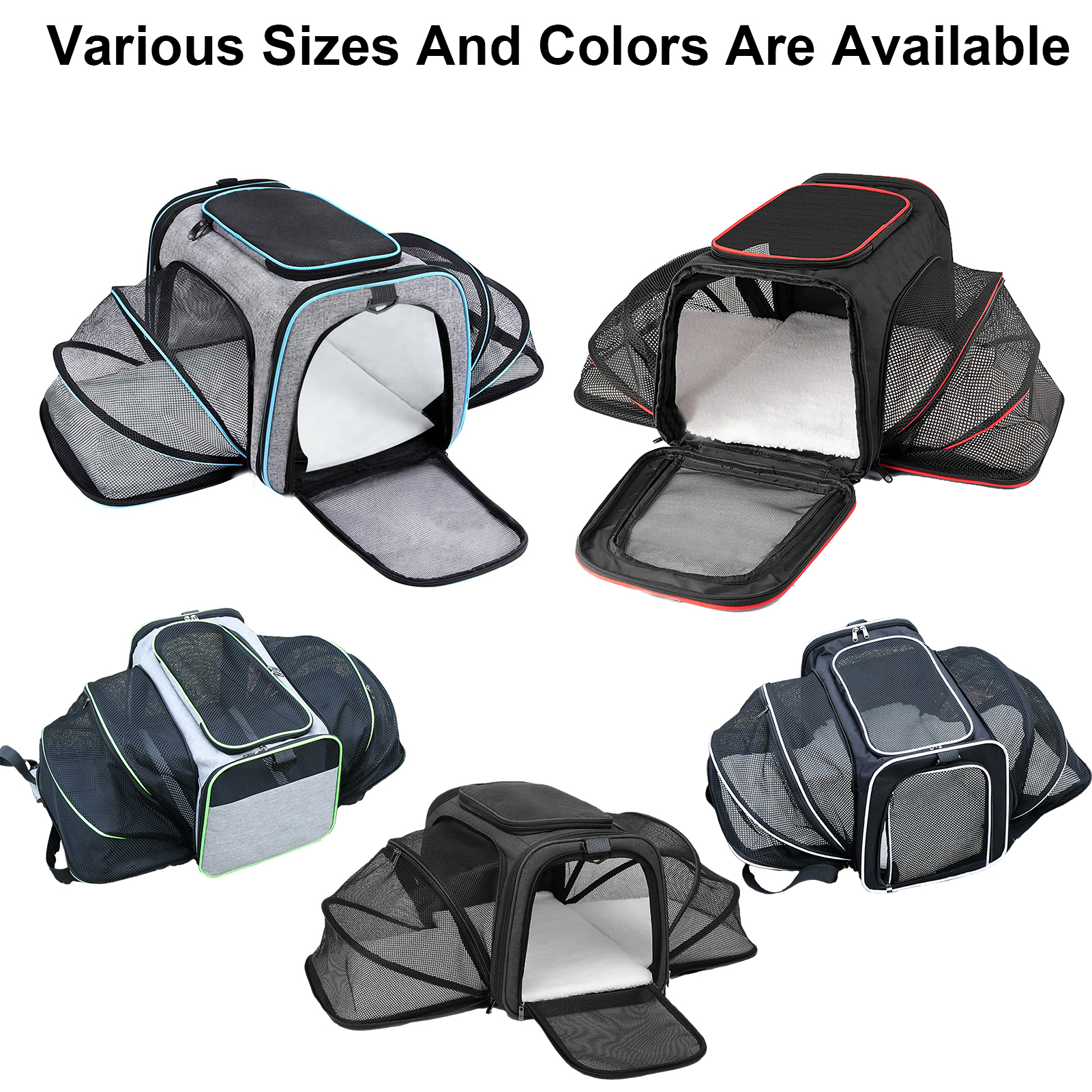 Pet supplies Double expandable backpack cat dog breathable backpack outdoor travel camping cat large backpack Foldable