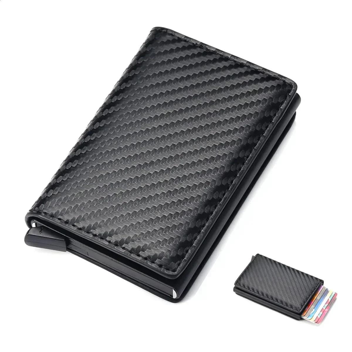 Mens smart wallet credit card holder fashion wallet aluminum alloy business leisure mini wallet wallet 240914