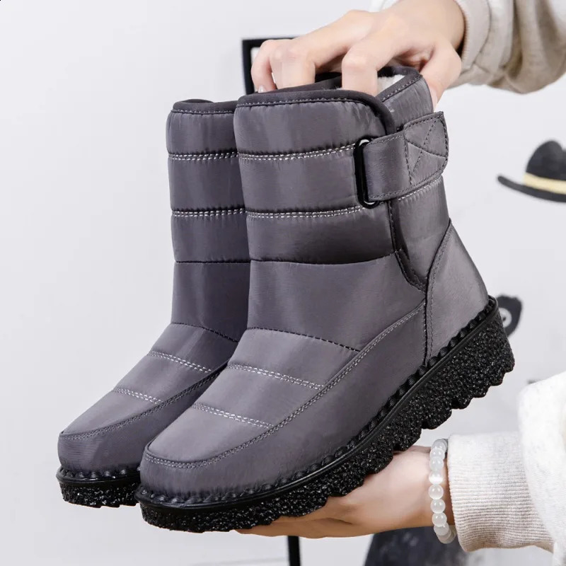Womens Shoes Snow Fashion Shoes Platform Womens Shoes Fur Keep Warm Boots Soft Plush Botas Unprinted Winter Shoes 240919