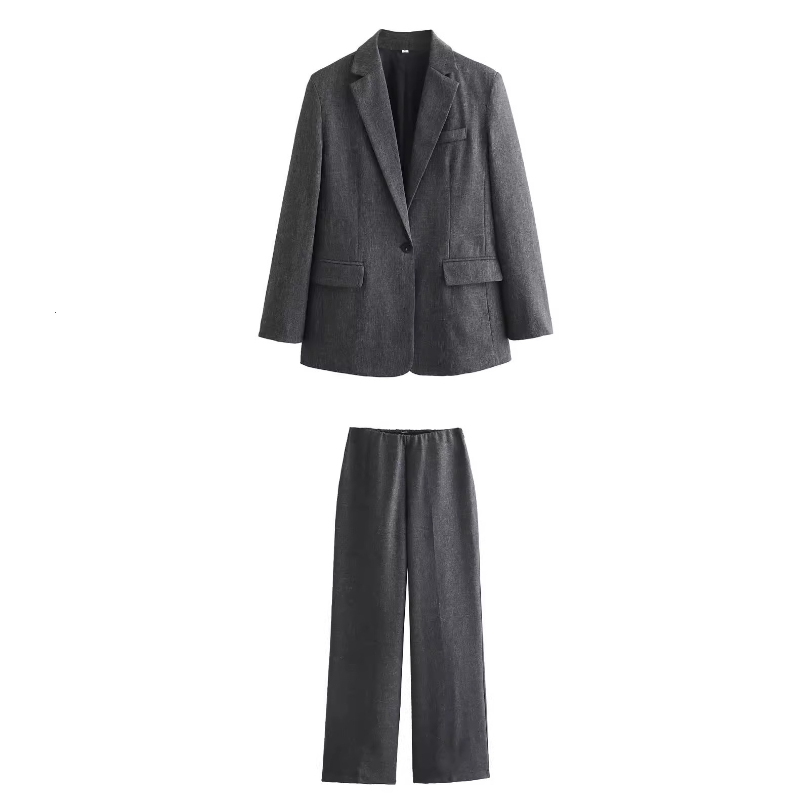 Womens New Fashionable and Casual Slim Fit Suit Jacket+long Pants Cover
