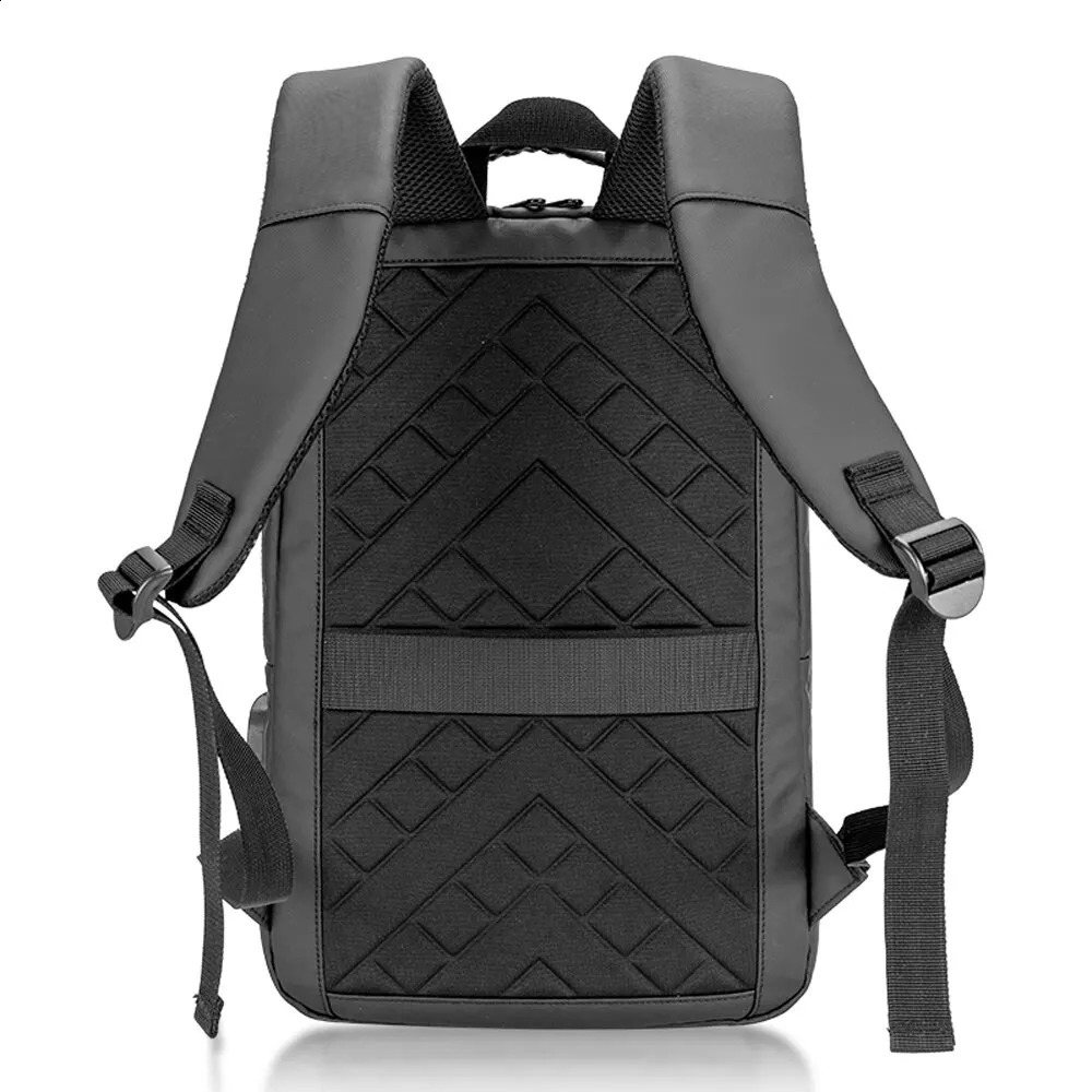 High quality PU cover black gray high school use 16.5-inch travel business USB laptop backpack ww 240914