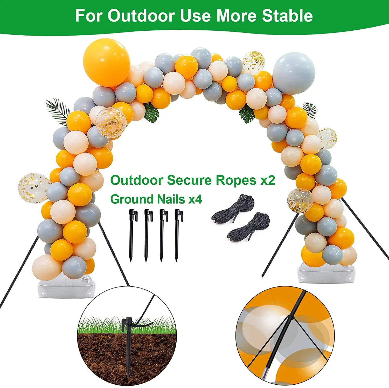 Adjustable balloon arch kit frame semicircular bracket column birthday wedding decoration baby shower 240910
