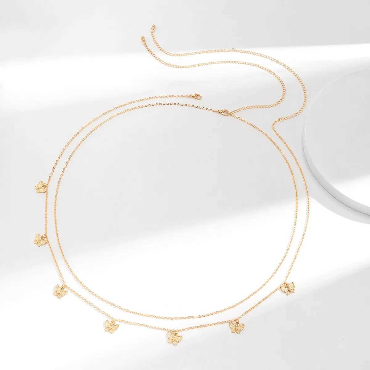Classic Retro Cute Butterfly Waist Belly Chain for Women Summer Beach Sexy Simple Body Chain Vacation Jewelry Accessories GiftX2409