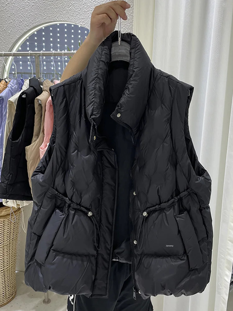 Fashion down vest womens y ner sleeveless jacket 90% duck autumn winter Korean 240910