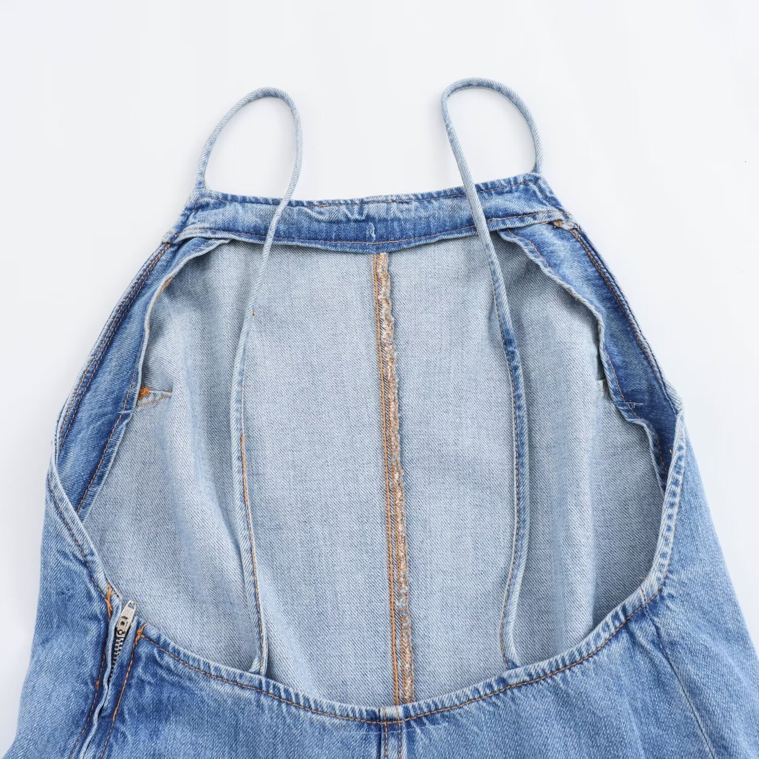 Summer New Product Womens Street Fashion Casual Cowboy Strap Jumpsuit
