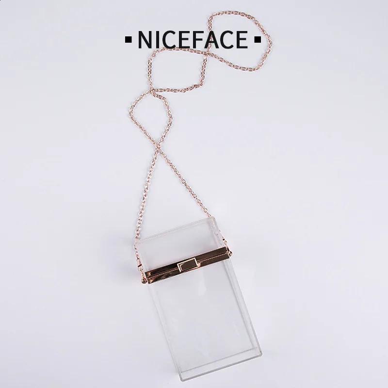 Acrylic Transparent Box Chain Crossbody Evening party Clutch Clear Bags For Women Ladies New Small Purses and Handbags sac 240906
