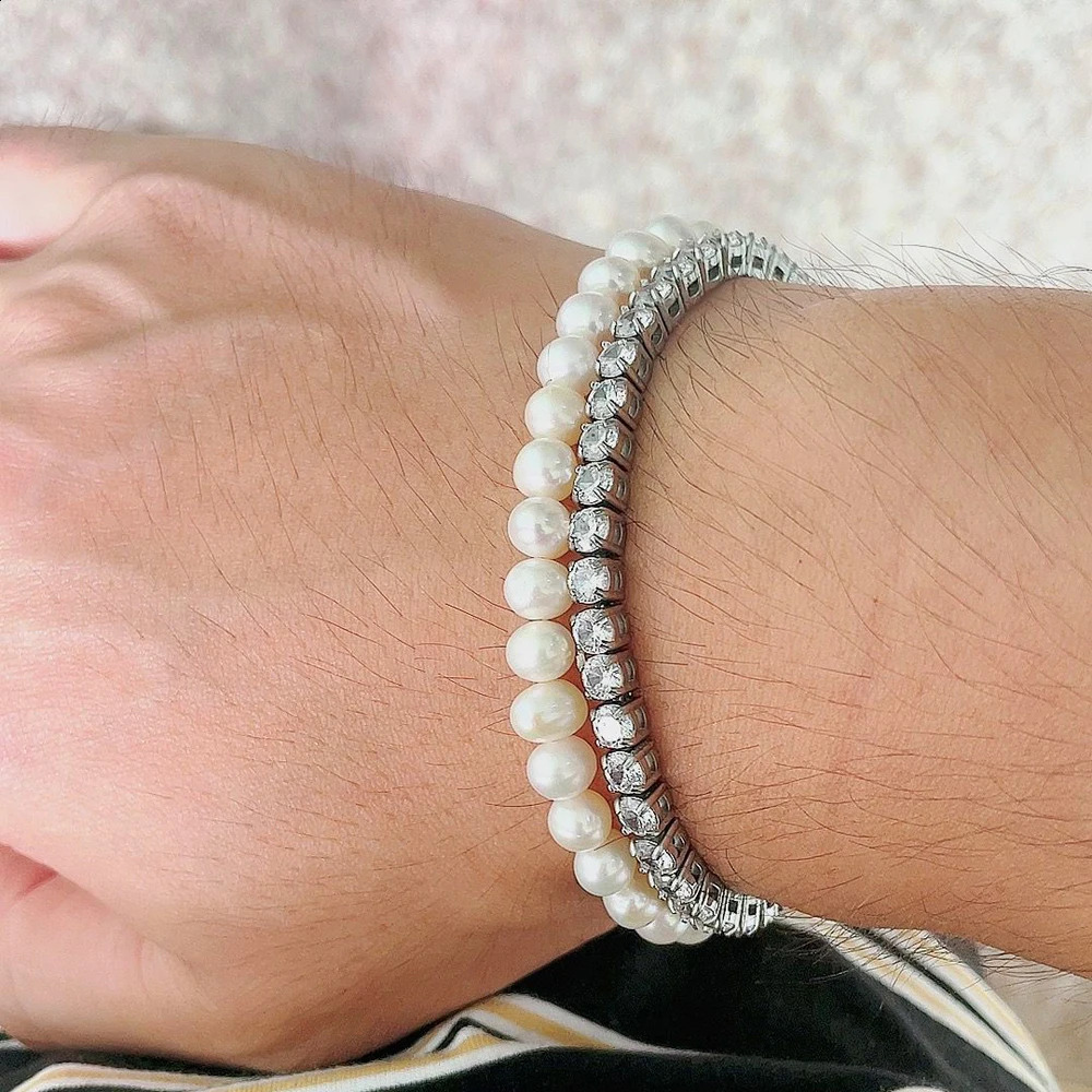 natural freshwater pearl bracelet suitable for men women handmade bracelets couple Pulseiras jewelry gifts 240910