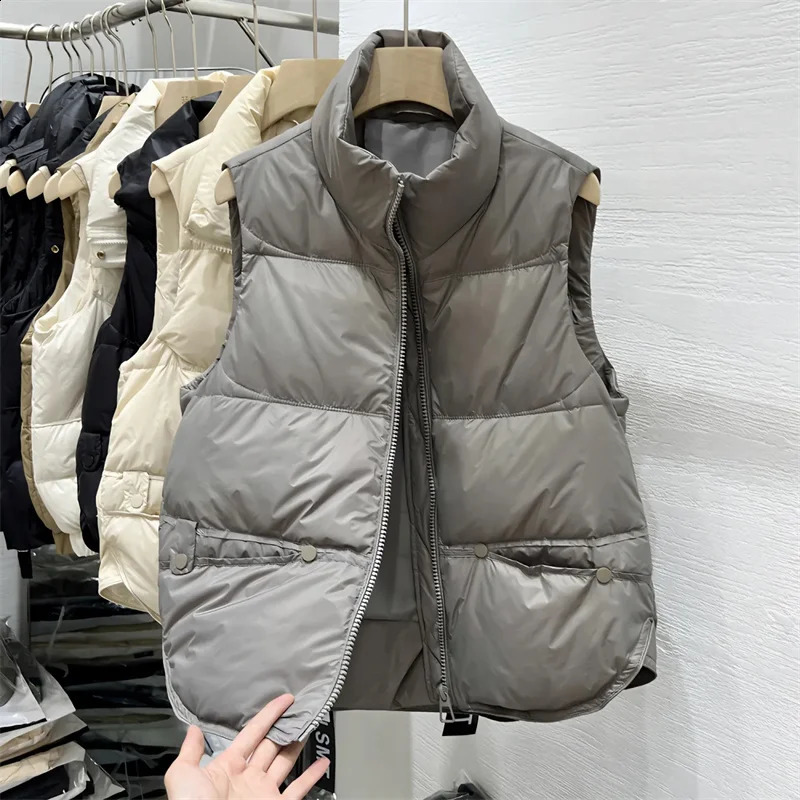 Short cotton vest womens springsummer autumnwinter loose suit outer jacket warm cardigan 240910