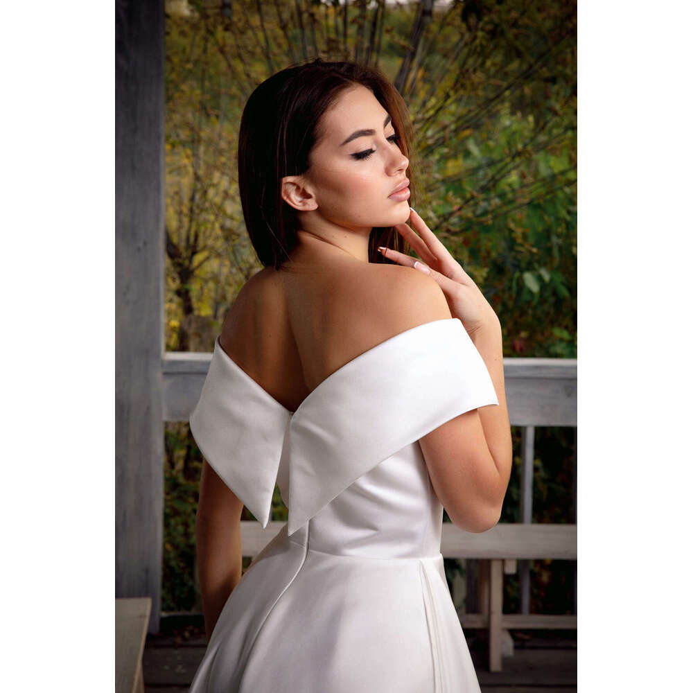 Design New Dresses A E Off The Shoulder V Neck Split Or Length Bride Wedding Dress Vestido De Novia Custom Made estido