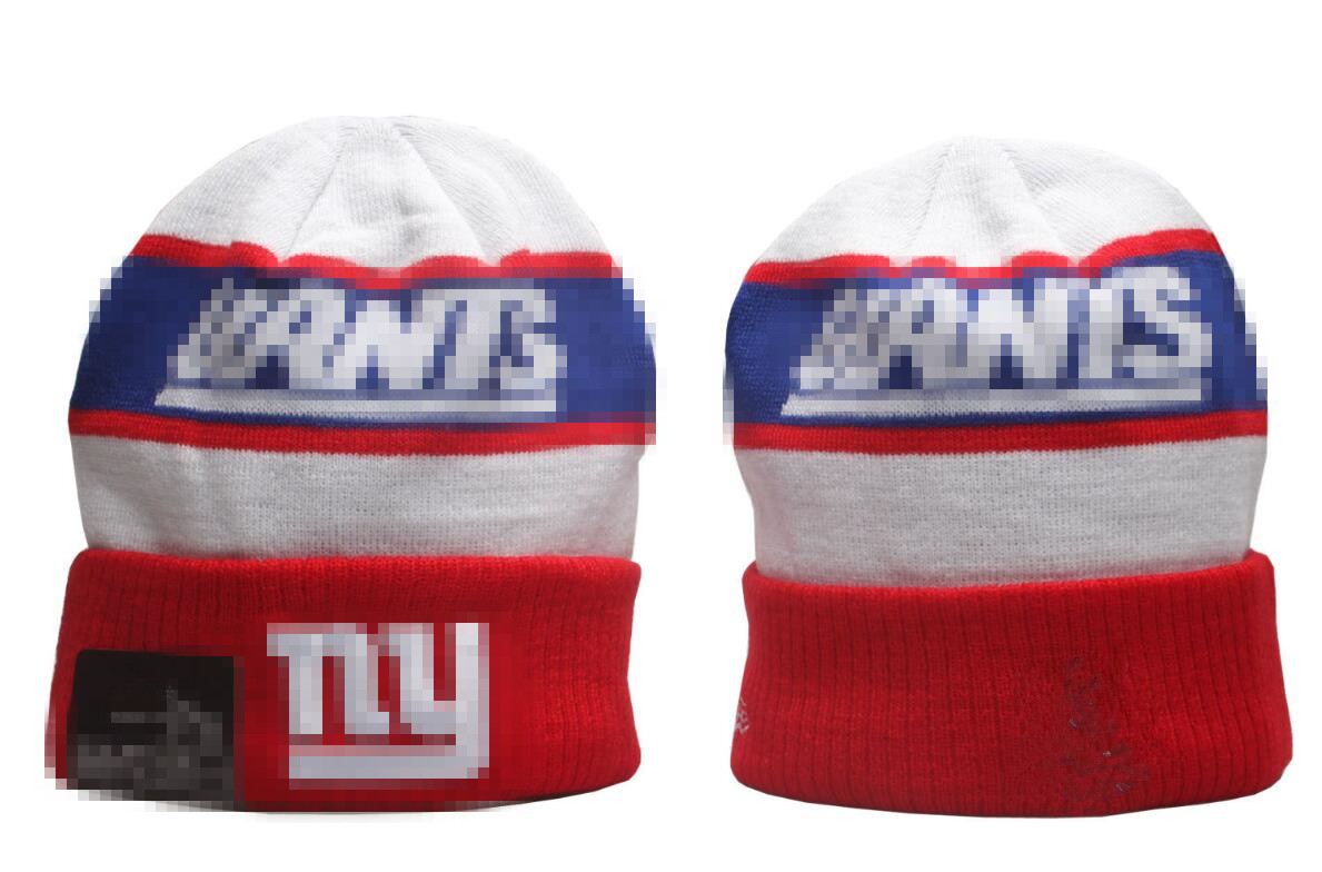 Men Knitted Cuffed Pom Giants NY NYG Bobble Hats Sport Knit Hat Striped Sideline Wool Warm BasEball Beanies Cap For Women a1