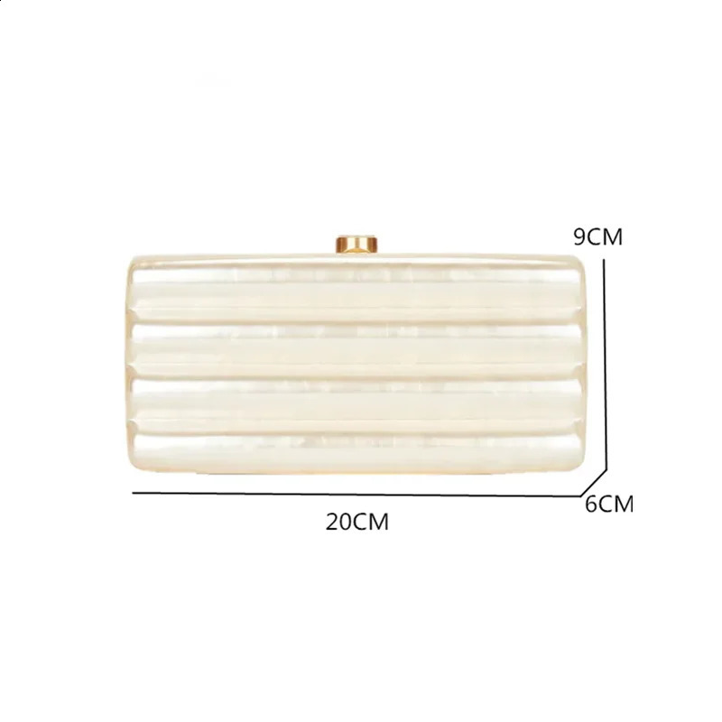 Women Acrylic Box Evening Clutch Bags For Wedding Party pearl ivory black pink Purses Handbags High Quality 240906 3ee3 4