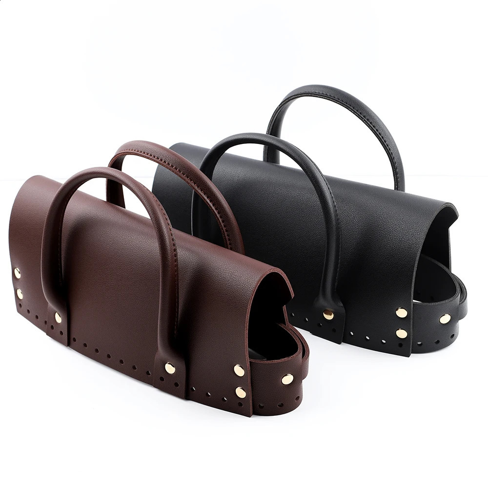 DIY bag set sewn handbag shoulder bag with handmade PU leather messenger bag set with pocket bottom accessories 240907