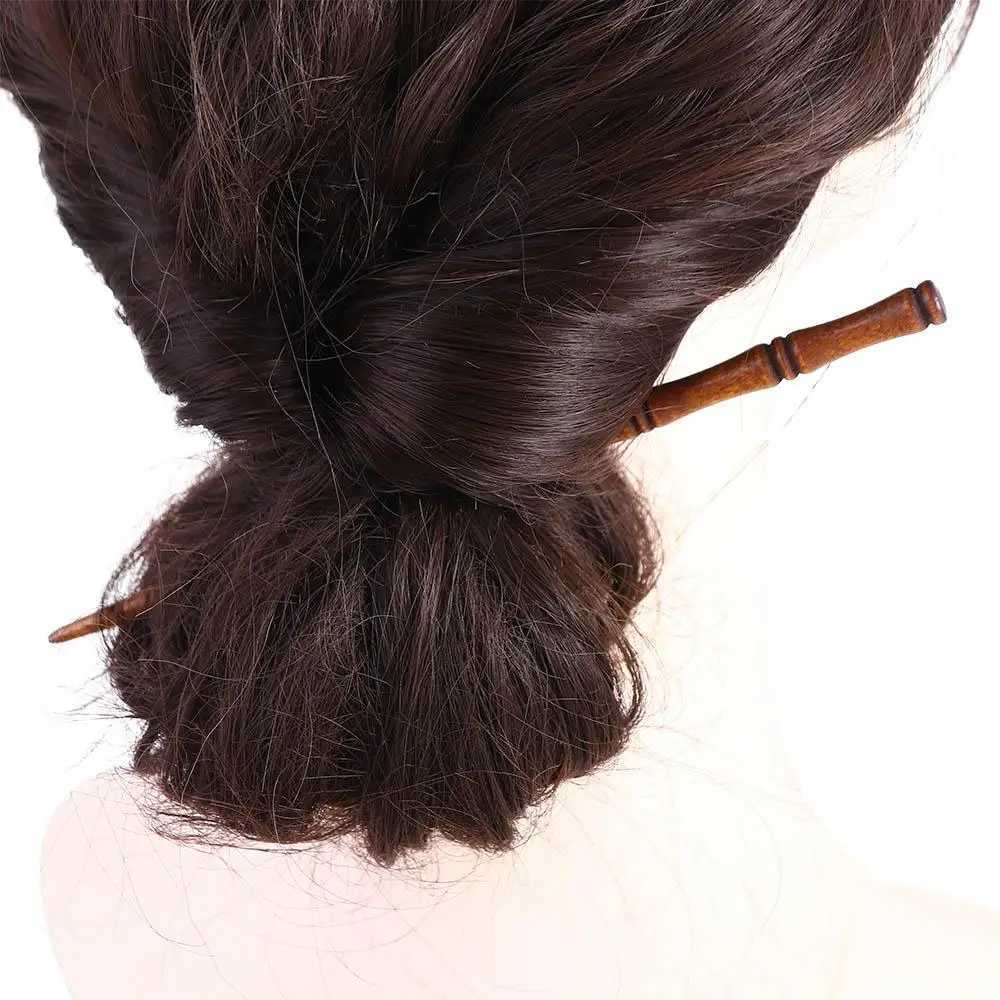 New Chinese Style Retro Simple Wooden Hairpin Simple High Quality Hair Sticks Antique Hanfu Cheongsam Headdress Hair AccessoriesX2409