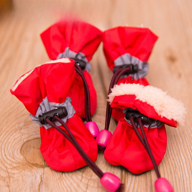 Pet Dog Shoes Soft Bottom Puppy Winter Keeps Warm Shoes Anti-slip Rain Boots Footwear for Small Dogs Pet Supplies