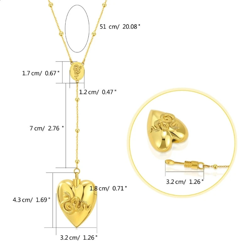 Heart shaped Charm Necklace Heart shaped Snake Pendant Necklace Wedding Jewelry Accessories E0BE 240911