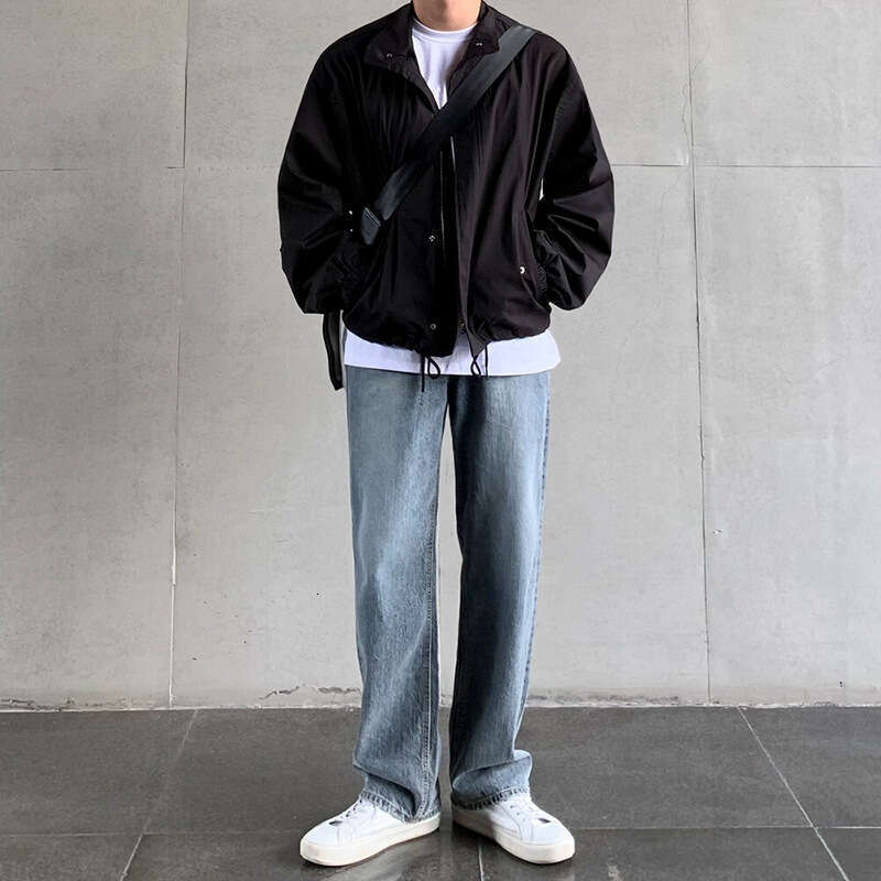 MYQ Men's Collar Spring and Autumn Korean Edition Loose Thin Top Clothes Versatile Stormtrooper Work Jacket