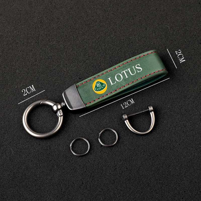High quality leather ultra transparent printed metal keychain for LOTUS accessories W240911