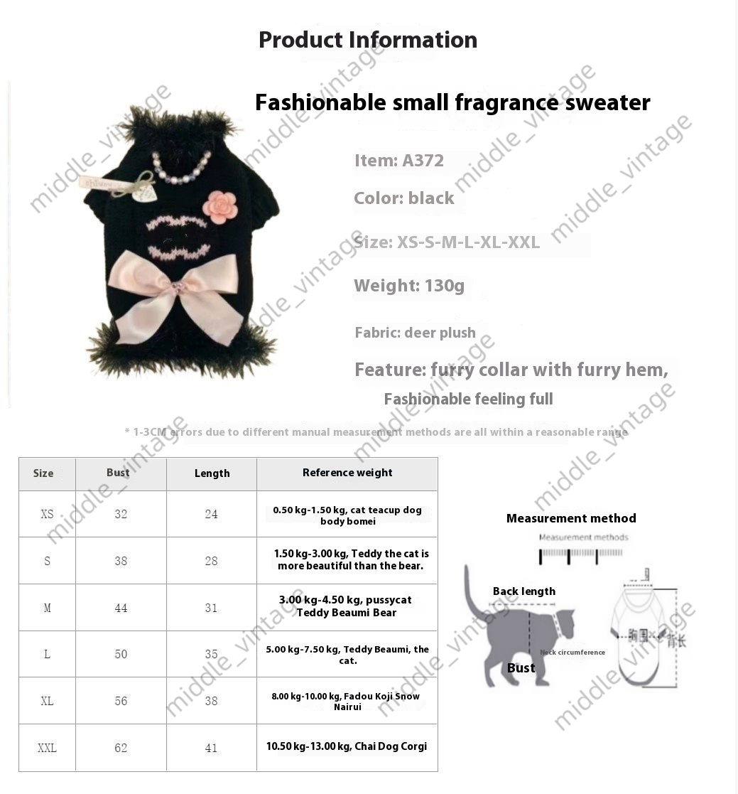 Pet Clothes Dog Clothing New Pet Fashion Brand Knitted Sweater Dogs And Cats Luxurious For Corgi Pomeranian Hairless Cat Bichon Frise Clothes