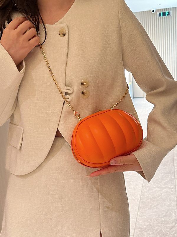 Halloween Shoulder 3 Women Bags Handbag Purses Pumpkin Shape Gifts Solid Color Outdoor Indoor Party Decoration
