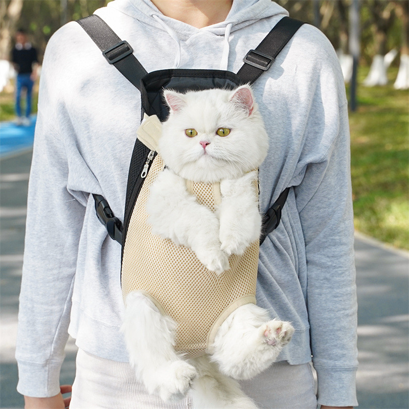 Pet Backpack Portable Mesh Spring and Summer Breathable Backpack Dog and Cat Backpack Small and Medium-sized Dog Supplies
