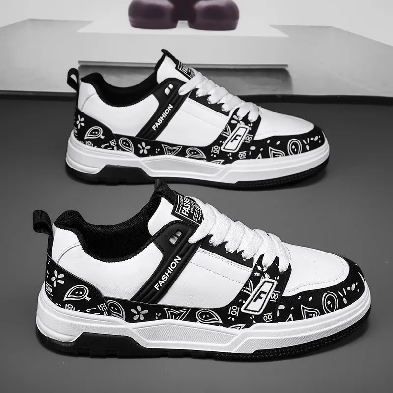 Men Fashion Casual Shoes New Breathable Athleisure Comfortable Shoes Trendy Versatile White Shoes Blue Free shipping
