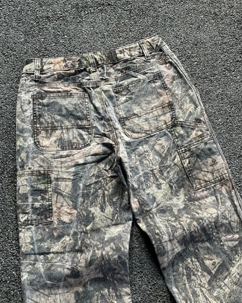 Y2K Jeans Harajuku Hip Hop Baggy Camouflage Cargo Pants Sweat Wide Legs Men And Women Casual Camo Trousers Streetwear 240910