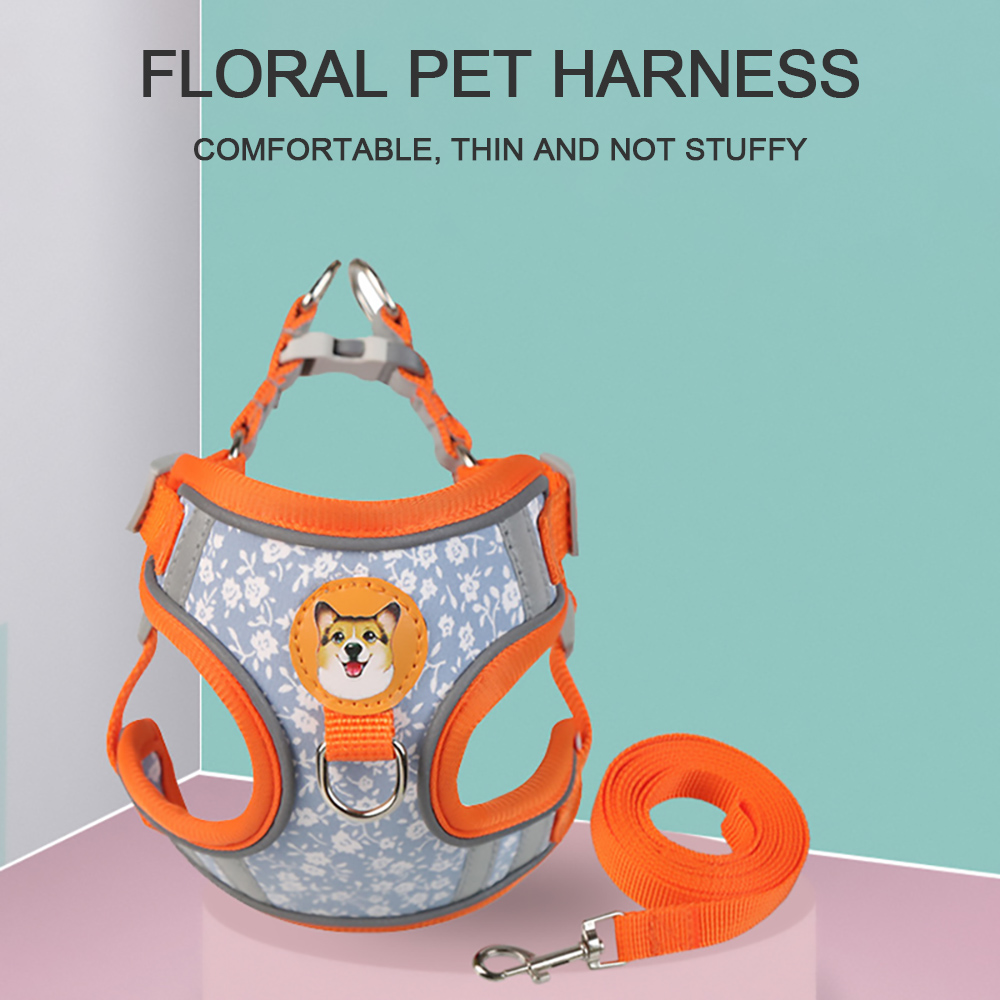 Dog Harness and Leash Set,Adjustable Reflective No Pull Dog Vest Harness Set for Puppy Medium large Dog and cat walking training