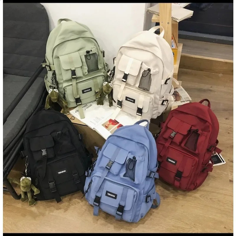 Backpack Outdoor Bags Nylon Women Man Bagpack Anti Theft Casual Travel School Camping Backpacks for Teenager Korean Back Pack 240910