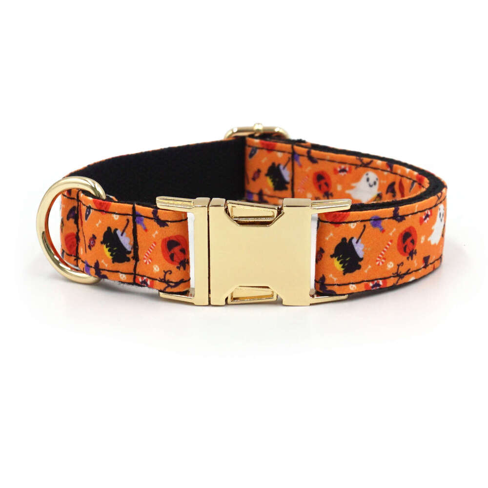 Funny Prints Traction Rope Drop Shipping Of Dog Cute Ghost Printed Pet Collars Halloween Leash Dogs