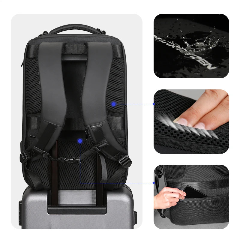 MARK RYDEN 17 inch mens notebook backpack travel space backpack Compacto PRO 240914