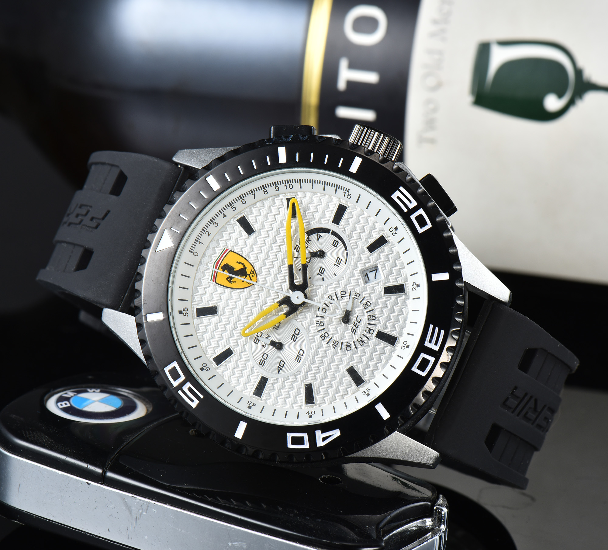 Men's Luxury Watches Fashion Luxury Sports Watch Ferrari Luxury Sports Watch Series Digital Designer Watch Advanced Mens Watches Function Quarz Watch No Box