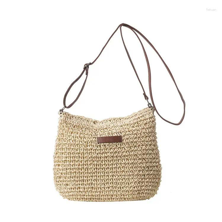 2025 NEW Totes Ladies Fashion Summer Straw Crossbody Bags For Women Beach Holiday Shopping Woven Shoulder Handbag Messenger Purses Phone Pouch zhanyis