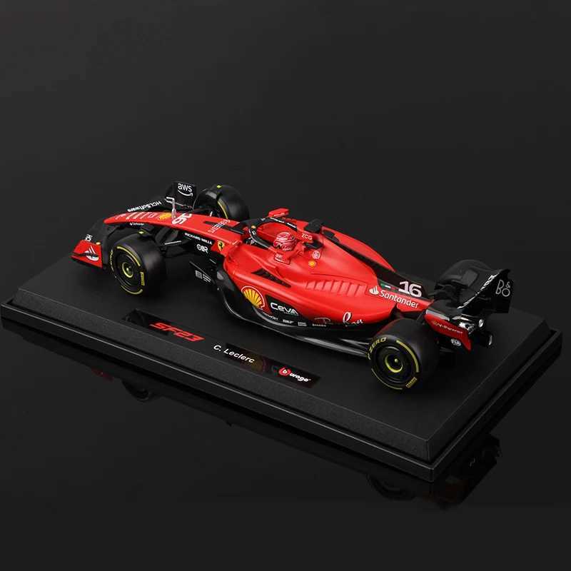 Diecast Model Cars Bburago 1 18 Large Special Edition Ferrari SF-23 F1 Model 2023 Season Sainz Alloy Car Die Casting Car Toy Collection Gift T240910