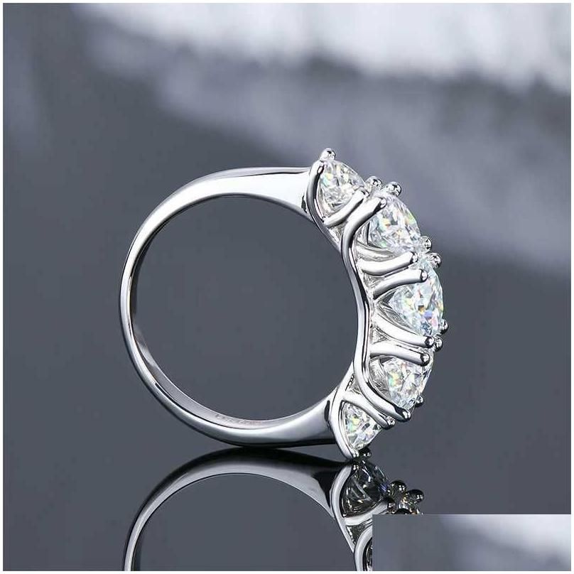 Elegant Moissanite Ring: Gold Plated Iu D3.6Ct Jewelry 4