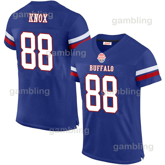 Mens/Youth/Women Custom Football Jerseys Keon Dalton Kincaid Allen Damar Ham Dawson Knox Jim Kelly Jersey