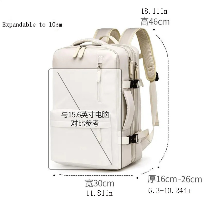 Travel backpack 40x20x25 cabin waterproof Y2k handbag suitable for laptops 15.6-inch high-quality Ryanair with USB charging for sports 240914