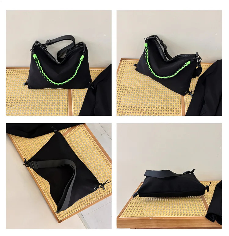 Canvas handbag fashionable womens cross shaped bag multipurpose reusable shoulder casual fashion edition 240910