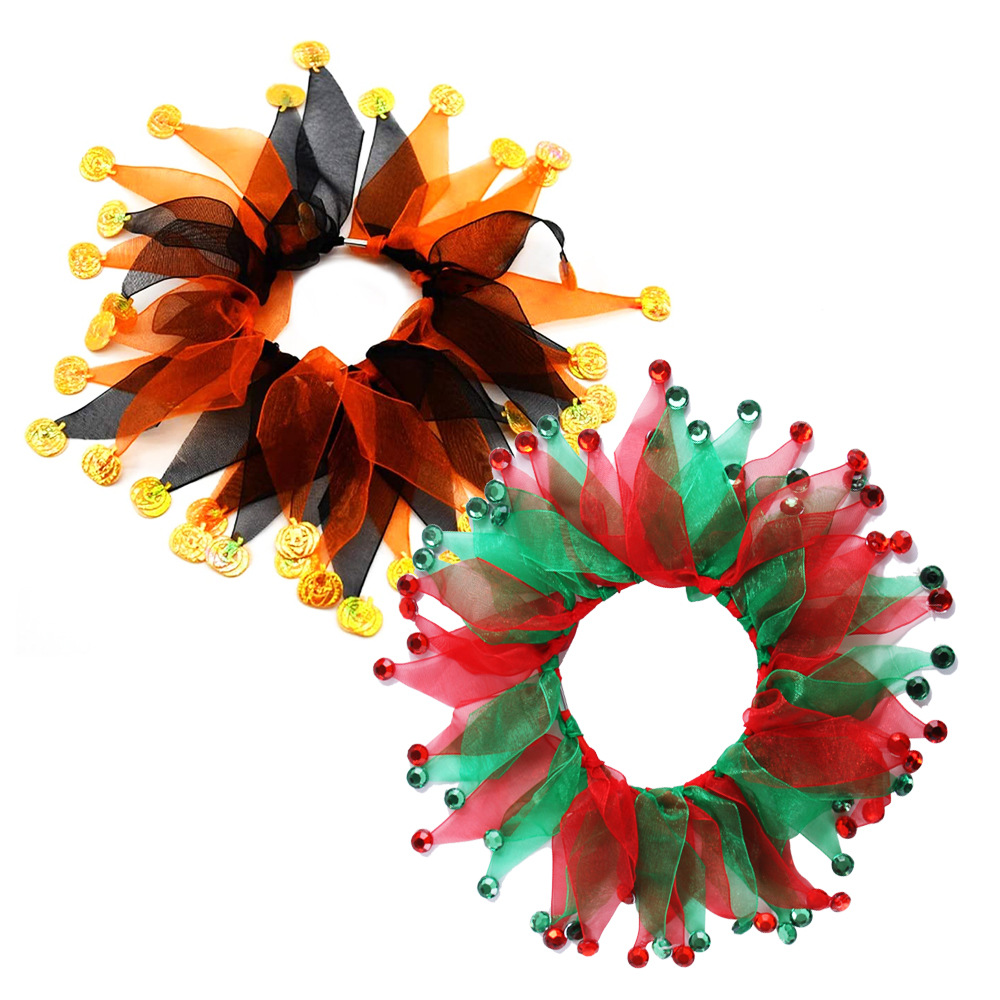 Pet Colored Collars Dogs Christmas Halloween Color Blocking Collars Festive Accessories