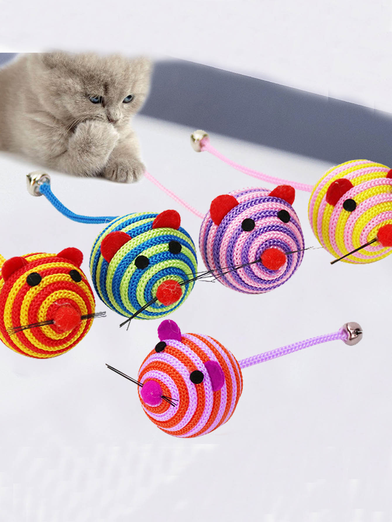 New Arrival Cat Ball Toys Kitten Scratch Playing Toys With Bell Noisemaker Pet Toy Free Shipping