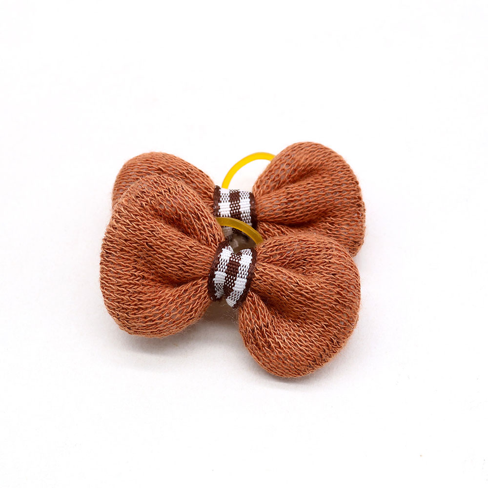 10PCS Pet Dog Decorate Products Small Dog Bows Rubber Bands Hair Bowknot For Dog Handmade Cat Dogs Hair Accessories