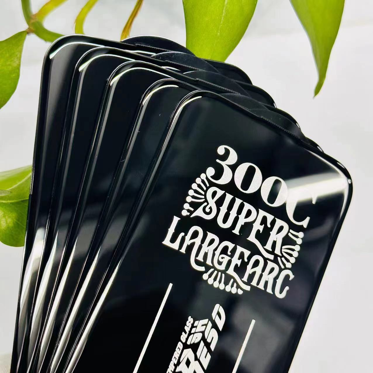 Black edge 300C super Good Quality Tempered Glass Phone Full Screen Protector For iPhone 16 16 plus 16 pro 16 pro max with paper packing