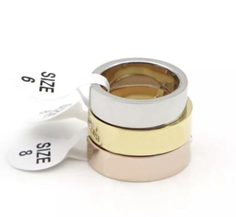 Classic Ring designer jewelry for mens women Titanium steel Gold-Plated Gold Silver Rose Never fade Not allergic -lovers couple rings gift size 5-11
