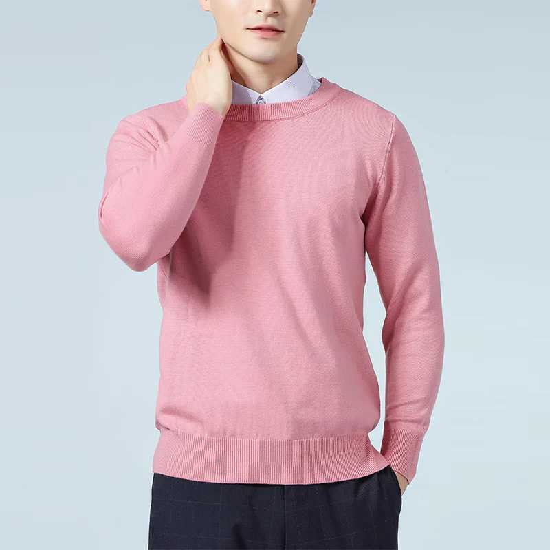 Men Sweaters 18Colors Long Sleeve Oneck Pullovers Soft Warm Winter Woolen Knitted Jumpers Male ClothesX240911