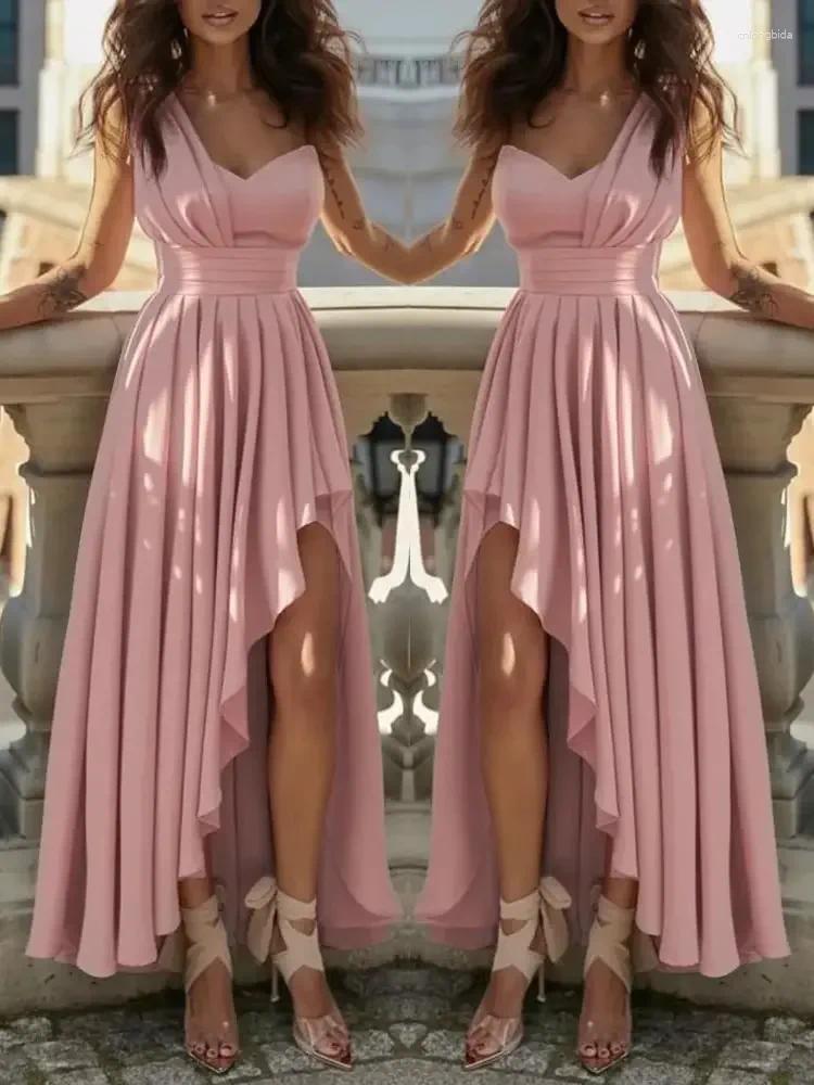 Casual Dresses Sexy Women Elegant Red Cocktail Party Evening Chic Gala Graduation Luxury Formal Occasion Bridesmaid Gown Dress Clothes