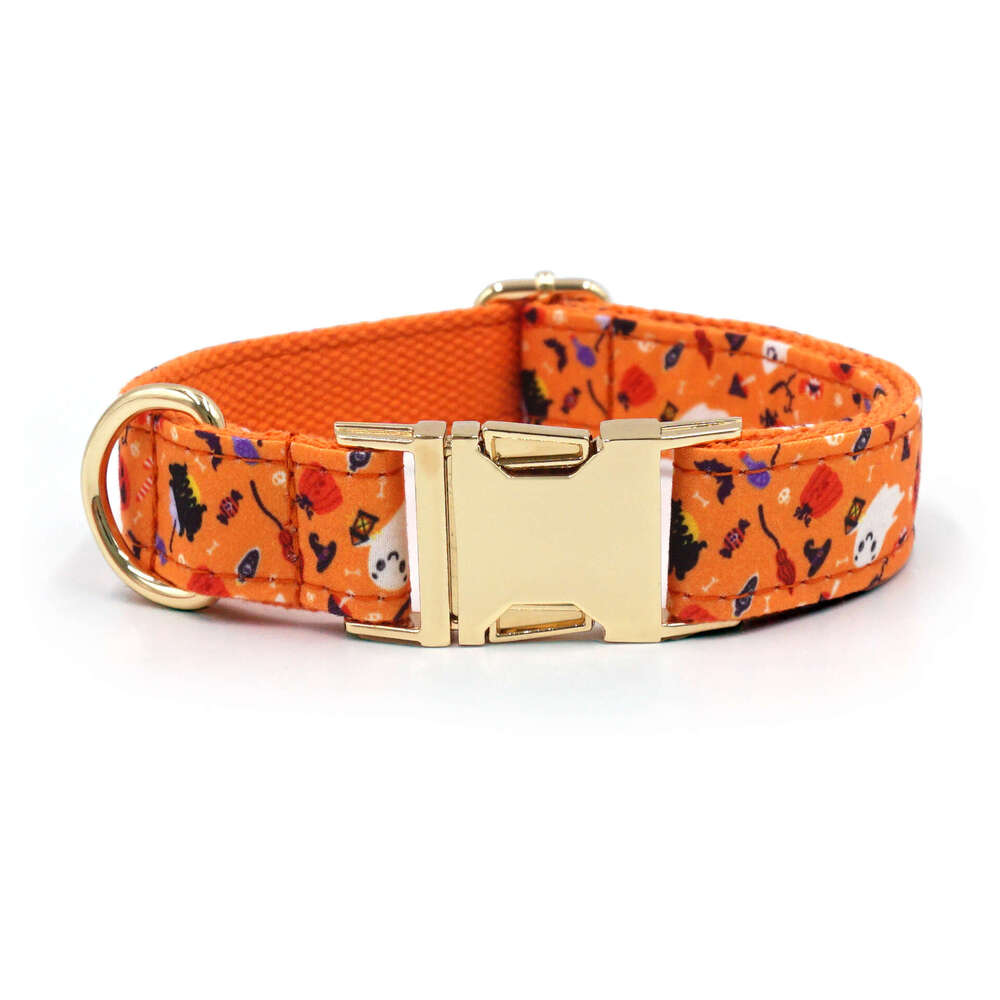 Funny Prints Traction Rope Drop Shipping Of Dog Cute Ghost Printed Pet Collars Halloween Leash Dogs