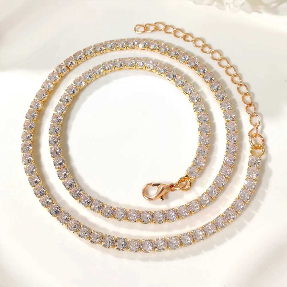 New Cursive Letters Cubic Zirconia Chain Intial Name Necklace Hip Hop Jewelry Gold Silver Color CZ 26 Alphabet Pendant NecklacesXJ241227