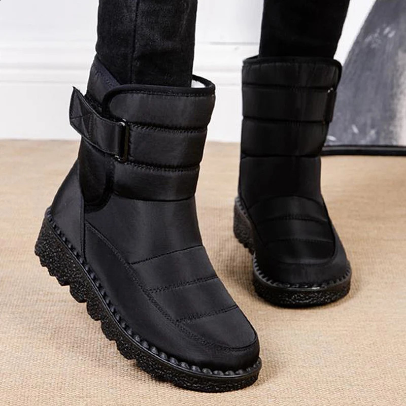 Snow womens shoes fashion platform womens shoes soft and warm womens shoes fur casual Botas Mujer 240919